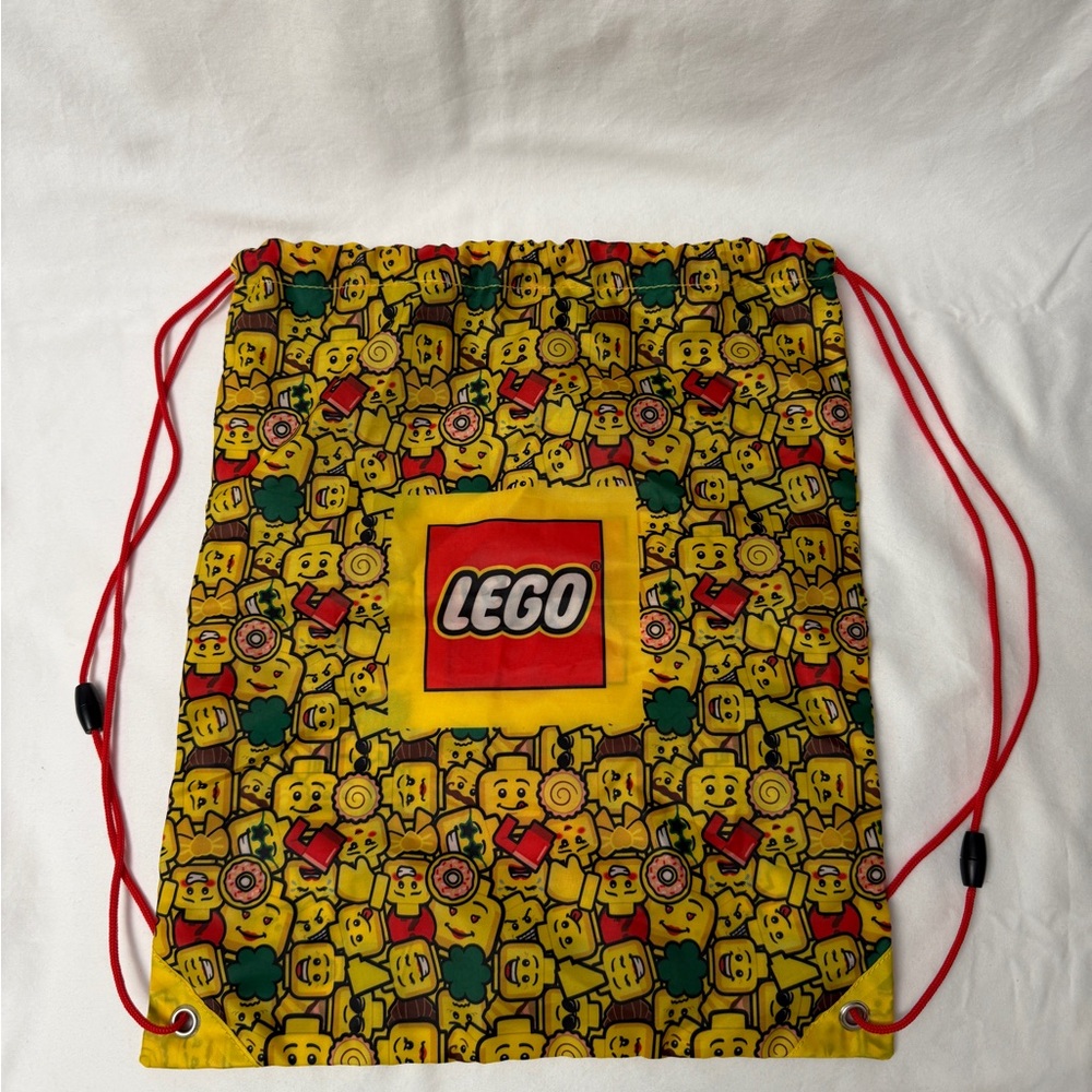 LEGO Yellow Drawstring Bag